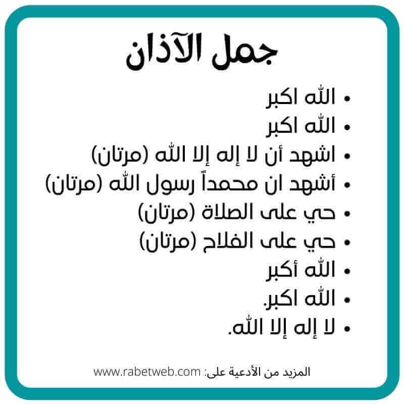 عدد جمل الأذان عدد جمل الأذان